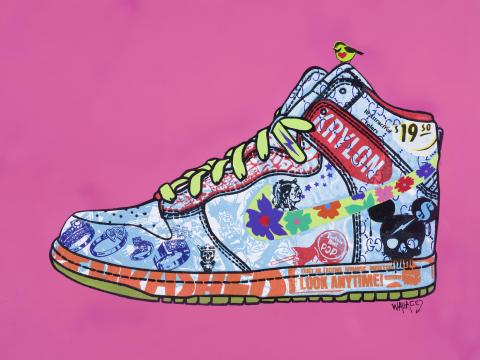 pink air jordan show by wallace piatt