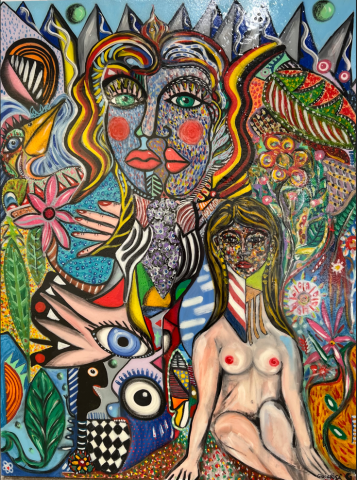 the american dream, bright vibrant painting